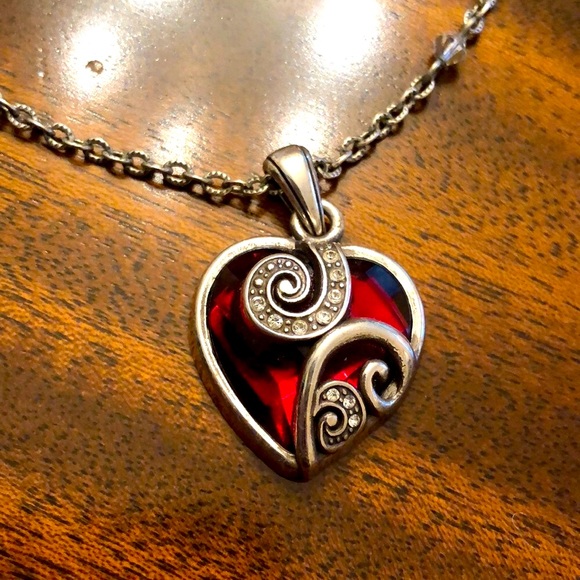 Brighton CUPIDS LOVE Swarovski Crystal reversible Heart Necklace - Picture 2 of 13